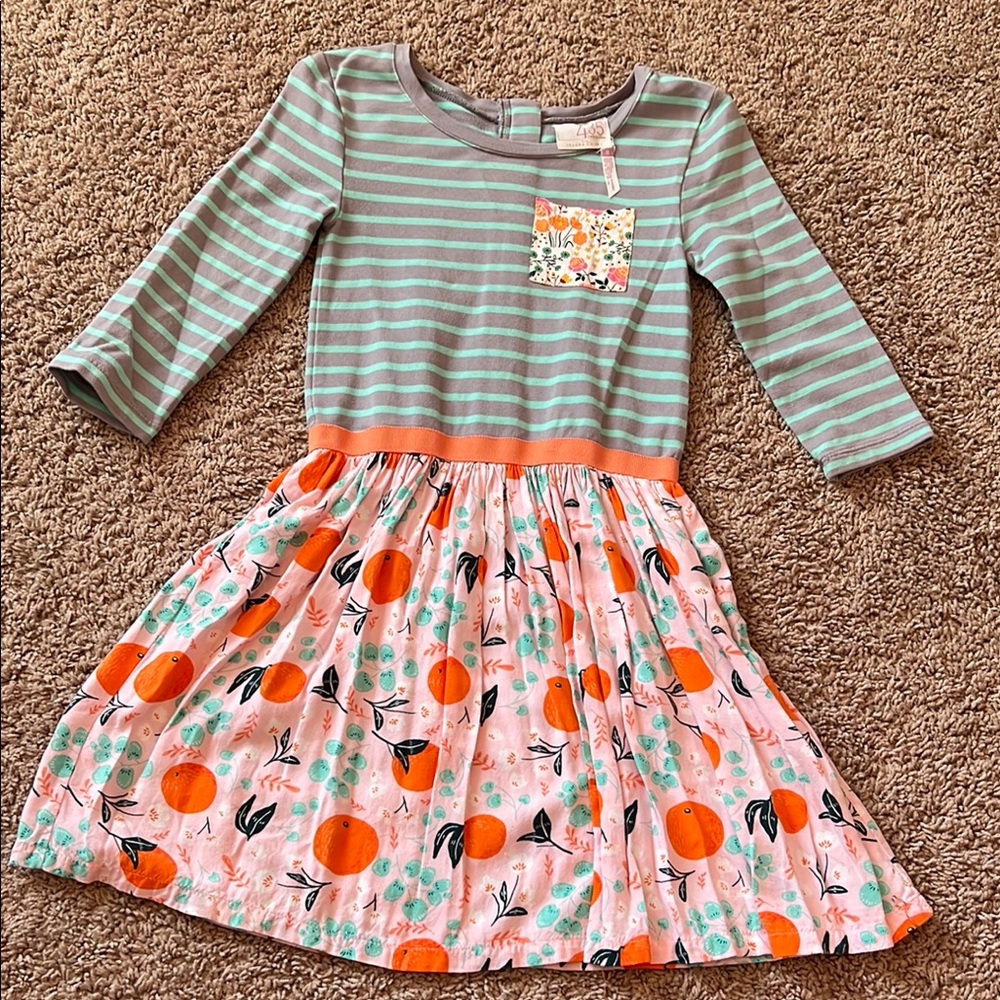 Striped and Floral Kids Dress Matilda Jane size 8